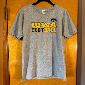 Iowa Hawkeye Football Fruit of the Loom Grey HD Cotton Youth Tee
